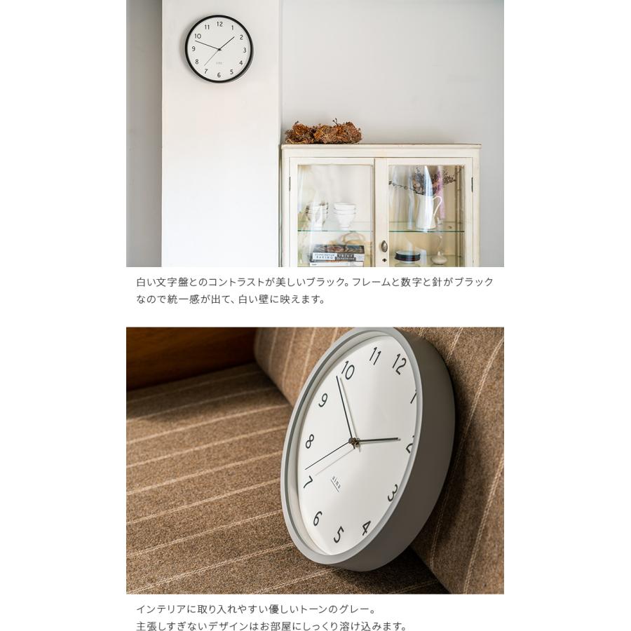 壁掛け時計 掛け時計 シンプル ホワイト ブラック グレー