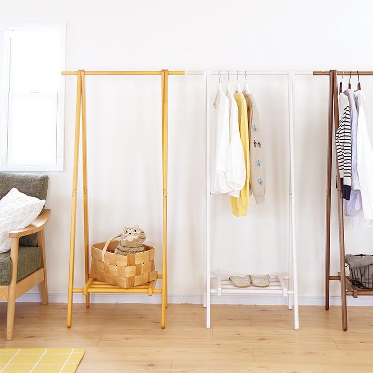 ハンガーラック 75幅 おしゃれ スリム 木製 ジョイント式木製ハンガー 棚付き 北欧 玄関 パイプハンガー 衣類 収納 洋服掛け コートハンガー カシア 送料無料 C 照明 家具 雑貨の快適ホームズ 通販 Yahoo ショッピング