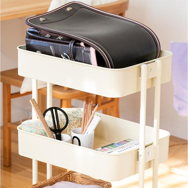 ラタン　ワゴン　収納　ラック　期間限定お値下げ中 楽天市場】【楽天スーパーSALE10%OFF】バスケット付収納ワゴン