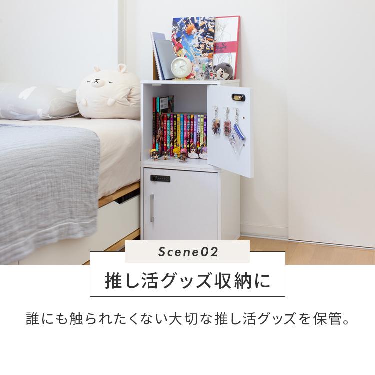 鍵付き　棚 キューブボックス カラーボックス ダイヤル錠付き 棚 扉付き 鍵付き