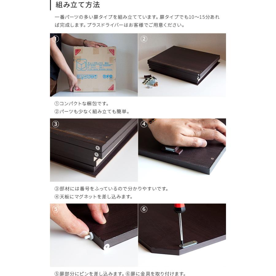 不二貿易（Fuji Boeki） キューブボックス カラーボックス 扉 収納