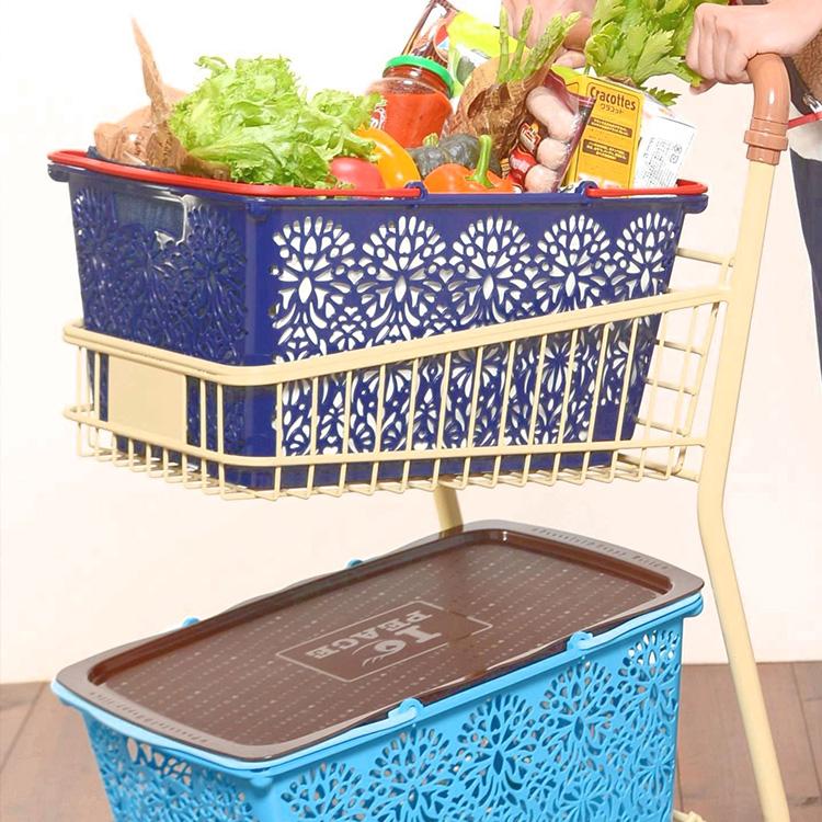 レジかご 買い物カゴ エコバッグ バスケット ランドリーバスケット