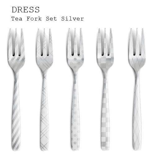 カトラリー DRESS Tea Fork Set シルバー5本入り フォーク ティー