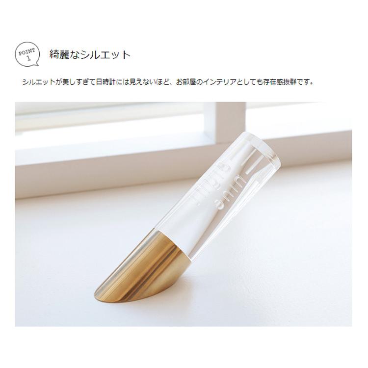 100percent（ヒャクパーセント） 日時計 オブジェ 真鍮 透明 時計