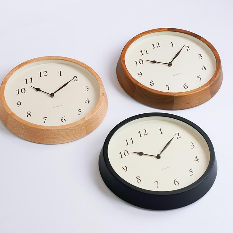 掛け時計 アナログ 電波時計 木製 Clair CLOCK クレールクロック 天然