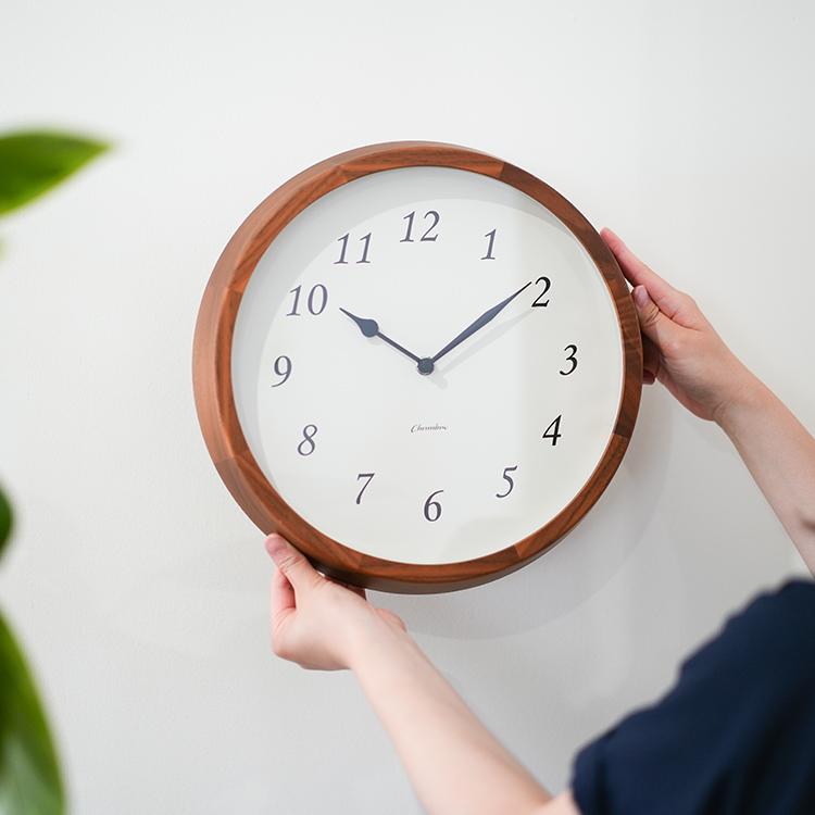 掛け時計 アナログ 電波時計 木製 Clair CLOCK クレールクロック 天然