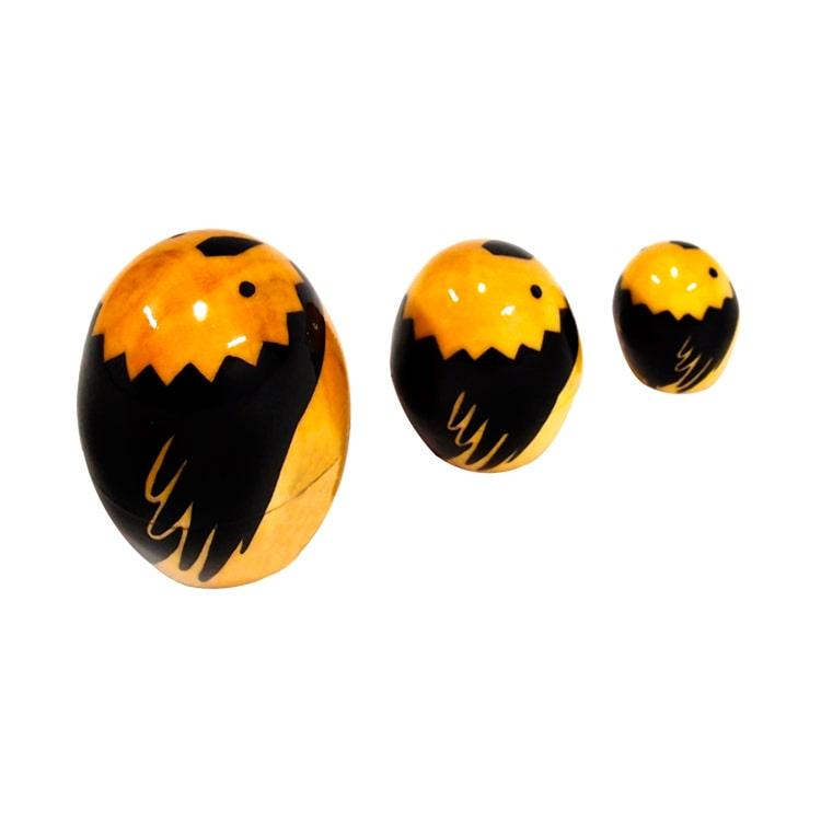 マトリョーシカ アニマル 9cm 3個組 インコ セット パラキート 鳥