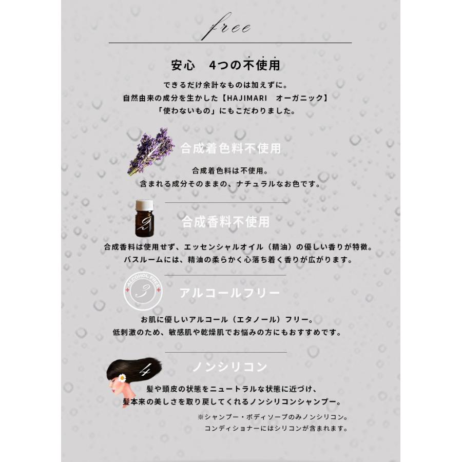 ヘアケアセット シャンプー コンディショナー ボディソープ ハジマリ