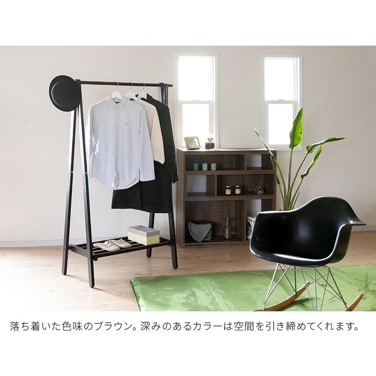 ハンガーラック スリム 木製 ノチェロ 幅100cm おしゃれ 折りたたみ式