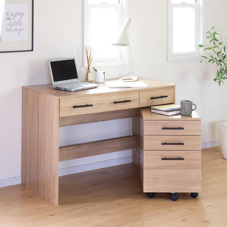 パソコンデスク 幅105cm デスク チェスト セット 収納 奥行54cm 机