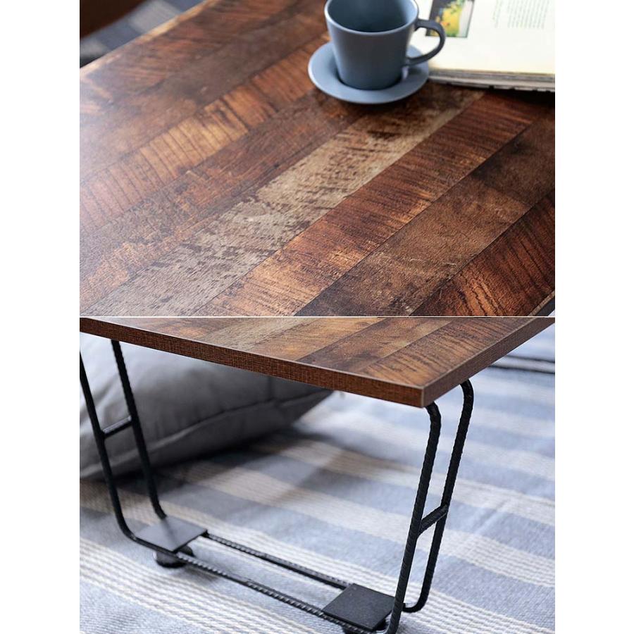 ローテーブル テーブル おしゃれ 木目 ヴィンテージ風 北欧 モダン