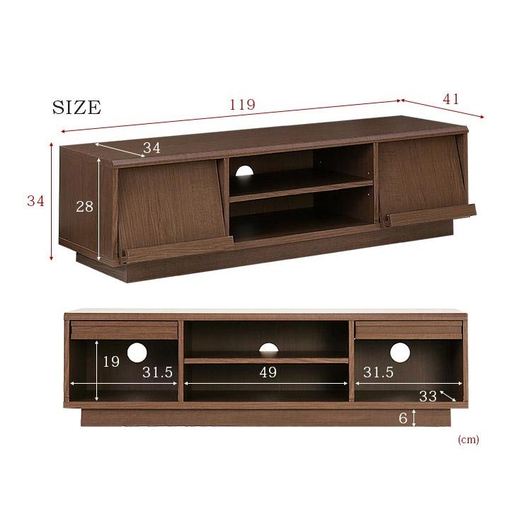 【送料込み】ローボード 幅120cm キャスター付き テレビ台 　250720- yumekagu_eu02964-040