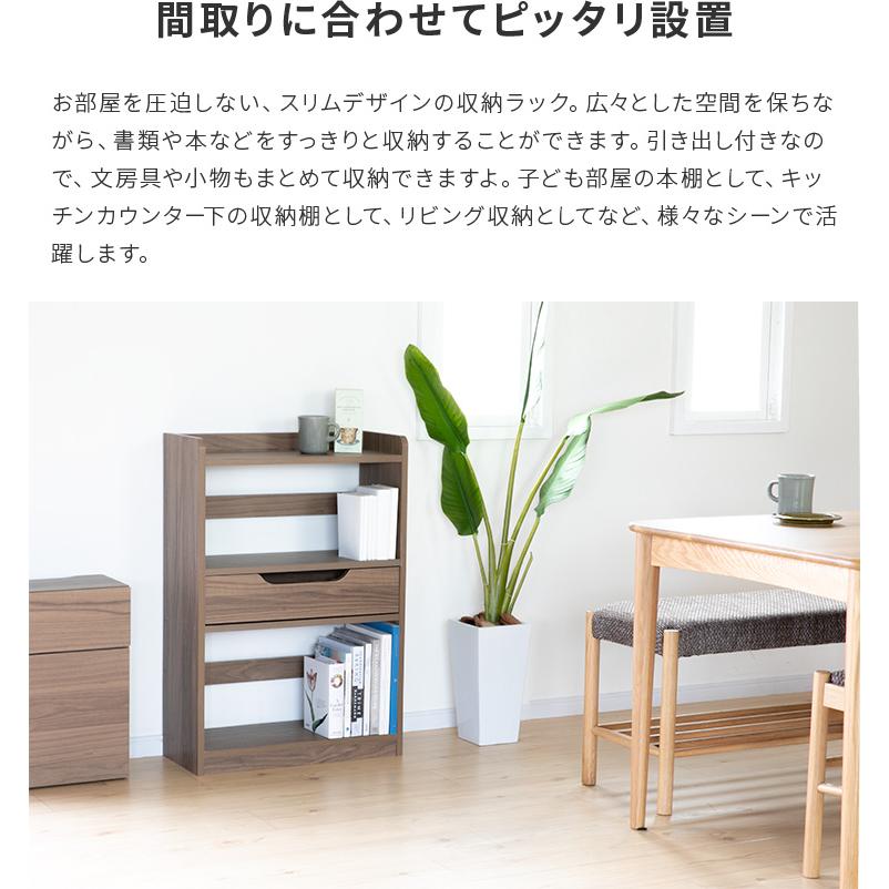 薄型収納 ラック 本棚 幅60 収納家具 オープンラック マガジンラック