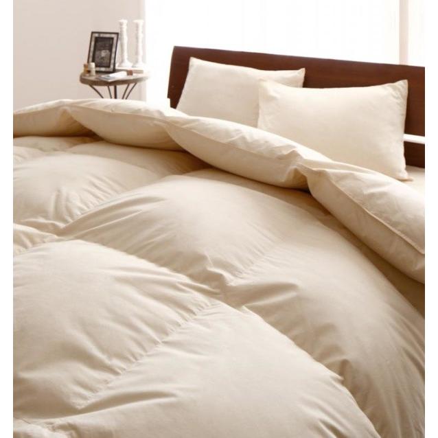 羽毛布団セット ベッド用１０点 クイーンサイズ 色-モカブラウン /エクセルゴールドラベル 防カビ消臭処理