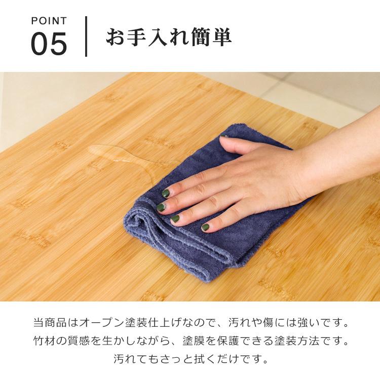 ナイトテーブル サイドテーブル 竹製 キャスター コンパクト