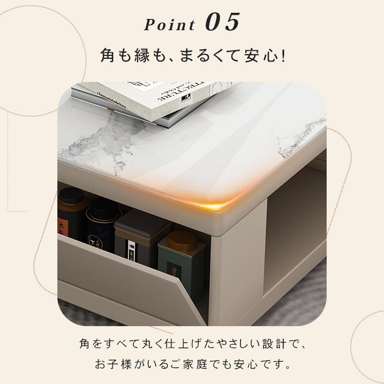 センターテーブル 伸縮 幅130-165cm 北欧 ローテーブル セラミック天板