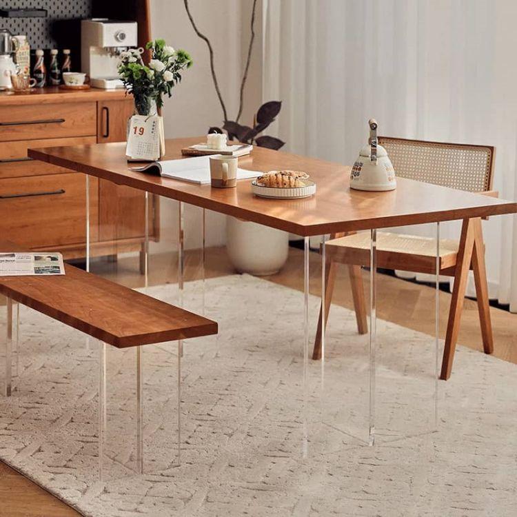 ダイニングテーブル チェリー材 無垢材 ウッド 食卓 食卓テーブル 4人