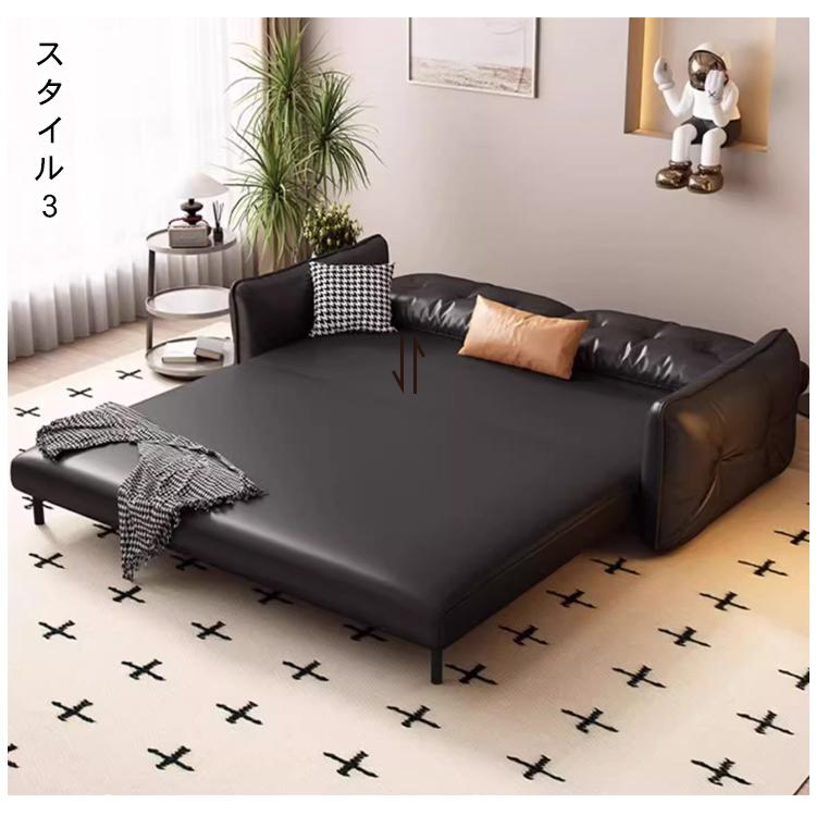 ソファ ソファベッド 3WAY 幅116〜296cm 高反発クッション 簡単変形