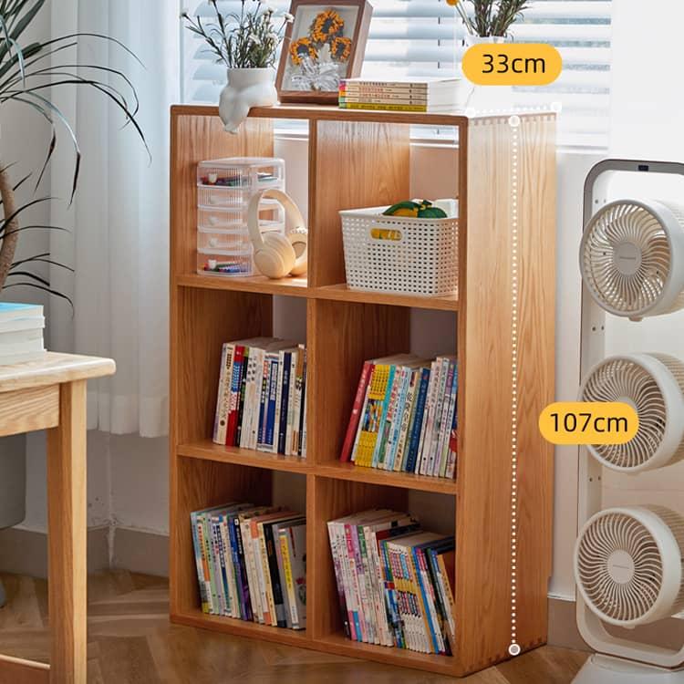幅72 107 142cm」本棚 収納ラック 収納 オーク ナチュラル 無垢材 北欧
