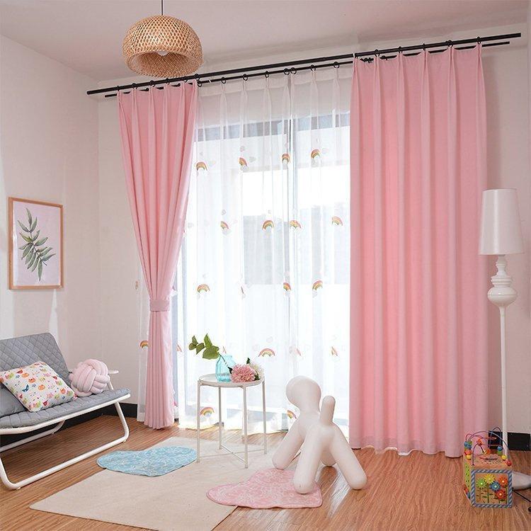 子供部屋 カーテン 女の子 可愛い 雲柄 レインボー ピンク カーテン 虹 雲 1枚 オーダーカーテン レース付き 北欧 おしゃれ かわいい Lf 05 Jj 01 Setcurtain3 快適ホーム 通販 Yahoo ショッピング