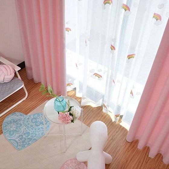 子供部屋 カーテン かわいい 雲柄 子供部屋 女の子 レインボー ピンク カーテン 虹 雲 1枚 オーダーカーテン レース付き 北欧 おしゃれ 遮光 Lf 05 Jj 01 Setcurtain 快適ホーム 通販 Yahoo ショッピング