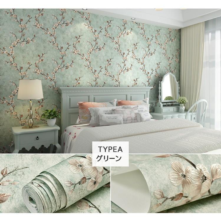 壁紙 貼ってはがせる 北欧 おしゃれ 植物 柄 ナチュラル シール壁紙 花柄 豪華 生のり付き リビング Diy Ms 05 Zs 12 Wp 快適ホーム 通販 Yahoo ショッピング