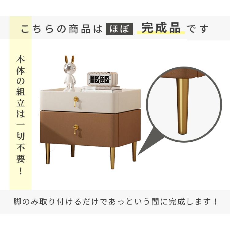 ナイトテーブル 大理石柄 サイドテーブル おしゃれ 収納 引き出し