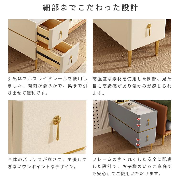 ナイトテーブル 大理石柄 サイドテーブル おしゃれ 収納 引き出し