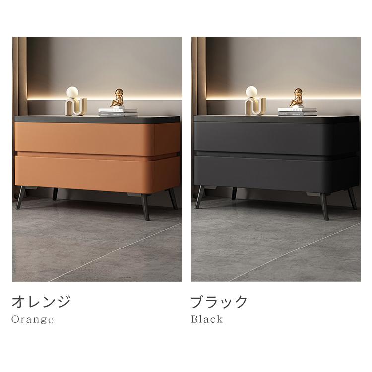 サイドテーブル ナイトテーブル 収納 50×40×59cm セラミック天板