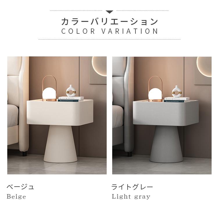ナイトテーブル 大理石柄 完成品 セラミック天板 50×40×48cm サイドテーブル おしゃれ 収納 引き出し ソファ ベッドテーブル 送料無料 北欧 合成皮革 スリム_12
