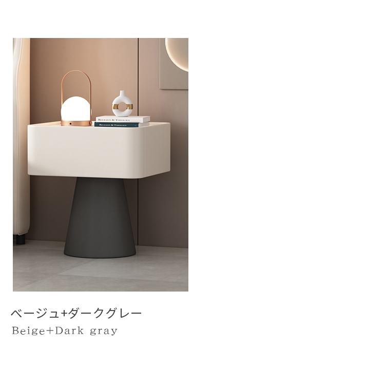 ナイトテーブル 大理石柄 完成品 セラミック天板 50×40×48cm サイドテーブル おしゃれ 収納 引き出し ソファ ベッドテーブル 送料無料 北欧 合成皮革 スリム_15