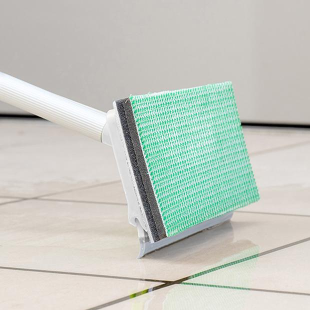 アズマ工業 アズマ公式 玄関タイルブラシスポンジ F 水切り付 伸縮柄
