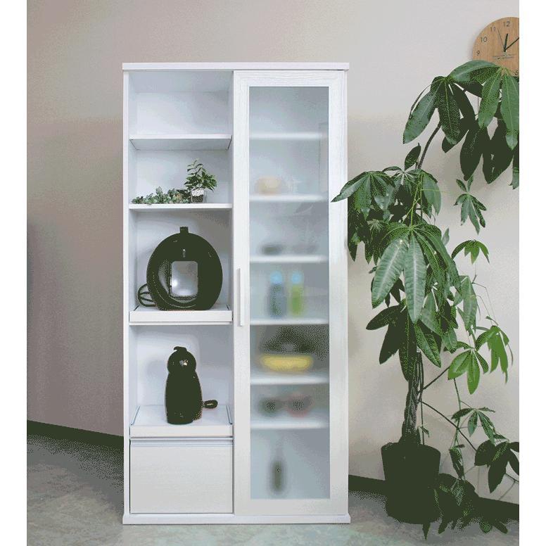 幅90cm 食器棚 完成品 日本製 キッチンボード すっきり スタイリッシュ