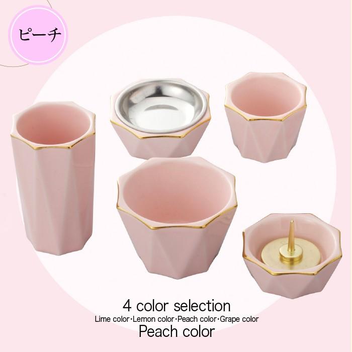 きらら ご飯仏具セット tom00020-1010 ライム 5具足 (火立て・花立て