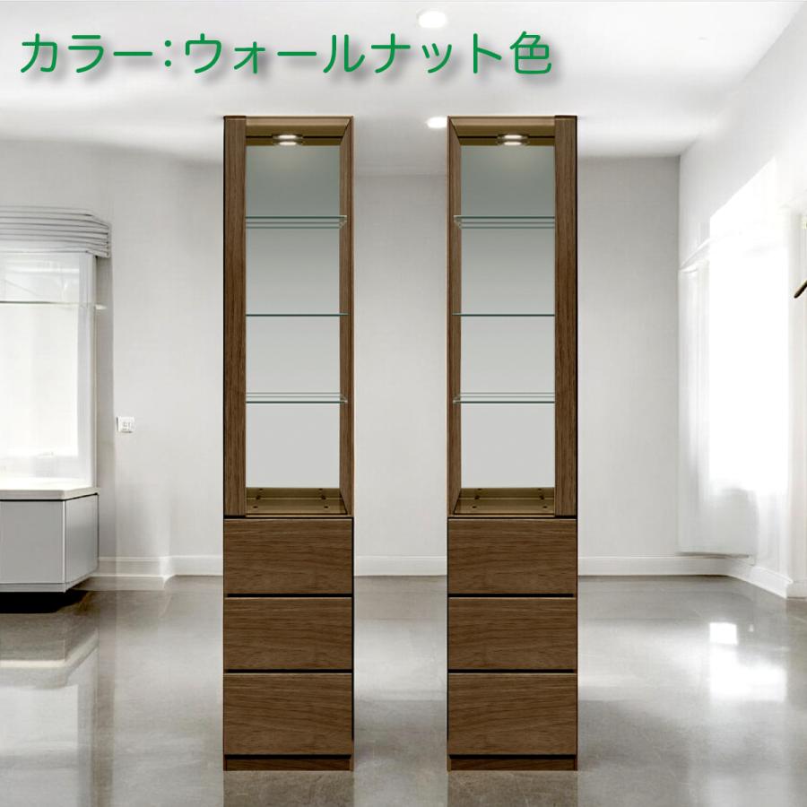 日本製 コレクションボード LEDライト 幅40cm 収集アイテム 完成品 キャビネット コレクションケース 木製 ガラスの画像