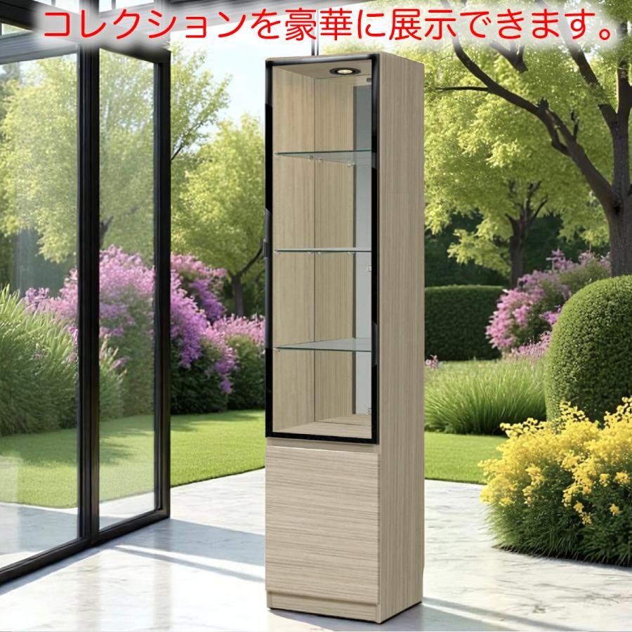 日本製 コレクションボード キュリオ ガラス扉 収納棚 Fフォースター