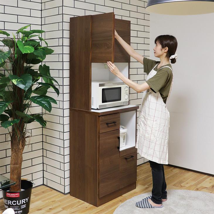 食器棚 完成品 レンジ台 幅60cm 日本製 キッチンボード 食器棚 完成品 レンジ台 幅60cm 日本製 キッチンボード
