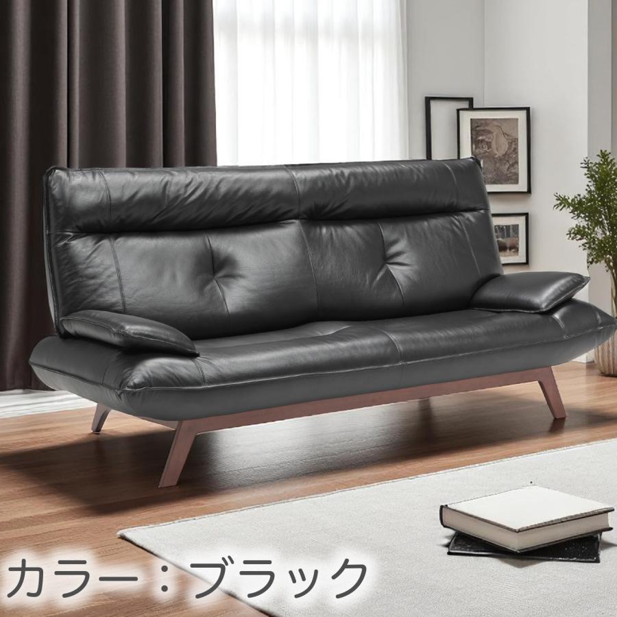 3P ソファー 3人掛け 200cm幅 本革 ふかふか ふわふわ ボリューム 