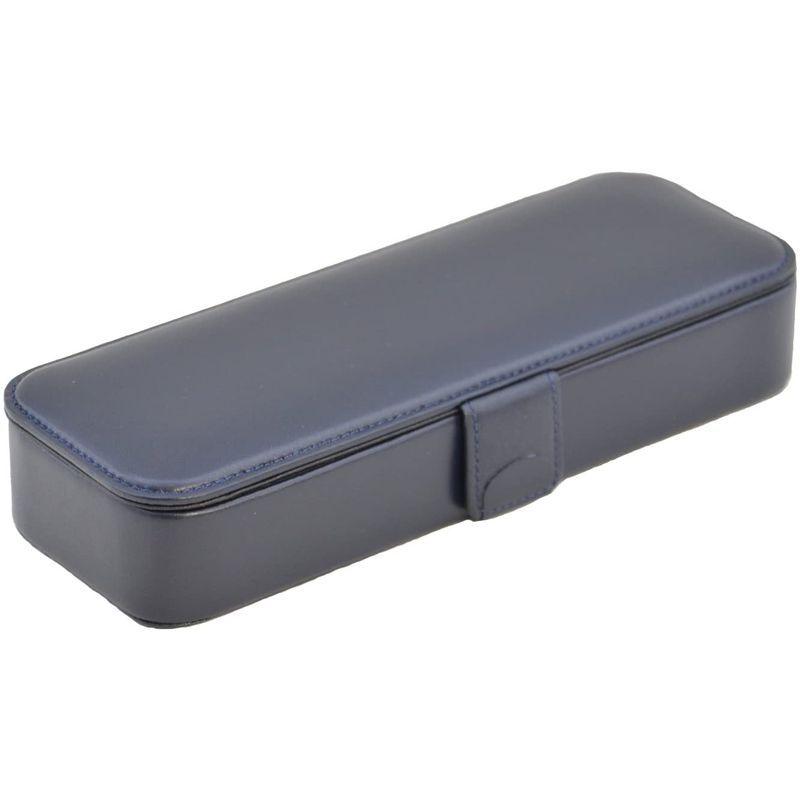 早い者勝ち Cobu新本革製マグネット筆箱 C14 ペン差し取外し可能 消しゴム仕切り有 紺 筆箱 Panero Shop