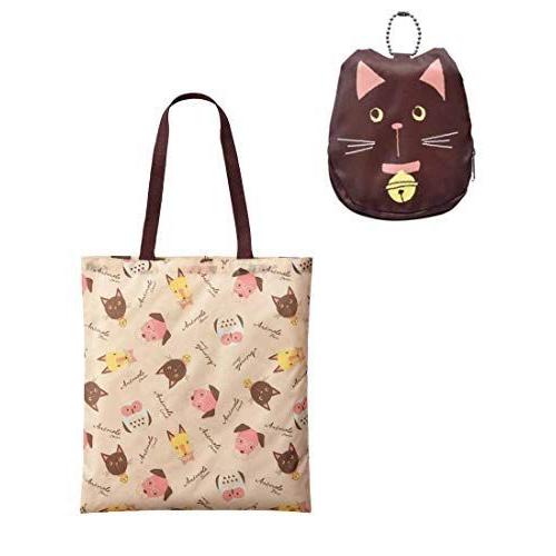 かわいい おしゃれ アニマル柄 動物モチーフ エコバッグ お買い物バッグ 折りたたみ ショッピングバッグ アニマル4種 イヌ ネコ キツネ 快適ショップ マツ 通販 Yahoo ショッピング