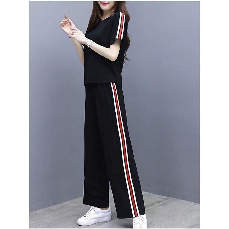 名入れ無料 セットアップ ジャージ レディース チーアンtiann スウェット 半袖ブラッ スポーツウェア ルームウェア パンツ 半袖 長袖 上下セット その他ルームウエア Www Fattoriabacio Com