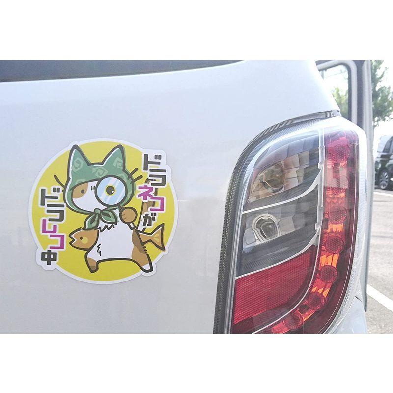 ドラネコがドラレコ中 カーマグネット サイン 取外し可能 猫 録画中 魚 最大50 オフ サイン