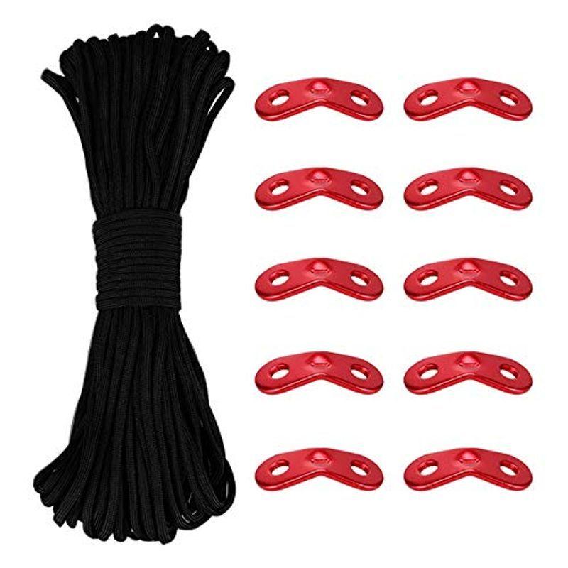 人気沸騰ブラドン Jetedc ジェットイデイシイ タープロープ テントロープ ガイロープ 径 4mm 長さ 31m 自在金具10枚付き 黒 31 Cisama Sc Gov Br