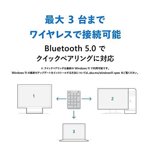 マイクロソフト ナンバー パッド 23O-00018 : ワイヤレス 薄型 テンキー キーカスタム可 3台接続可 Bluetooth ( グレイシア ) Windows Surface 対応｜kaitekinetshop｜03