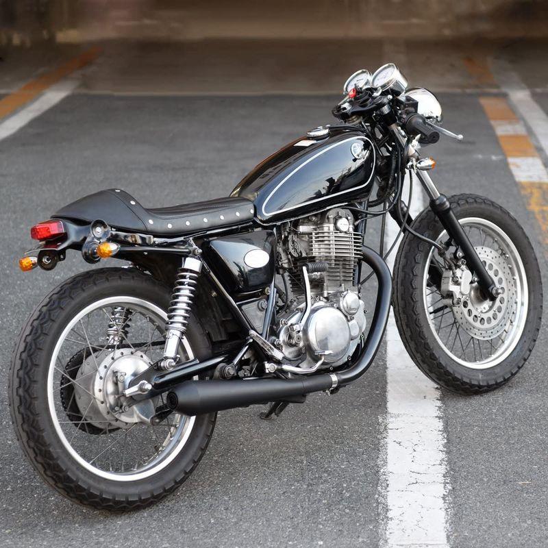 最新最新SR400 SR500 メガホン タイプ スリップオン マフラー キャブ車 ステンレス ブラック 黒 サイレンサー マフラー SR400 SR500 メガホン タイプ スリップオン マフラー キャブ車 ステンレス ポリッシュ サイレンサー