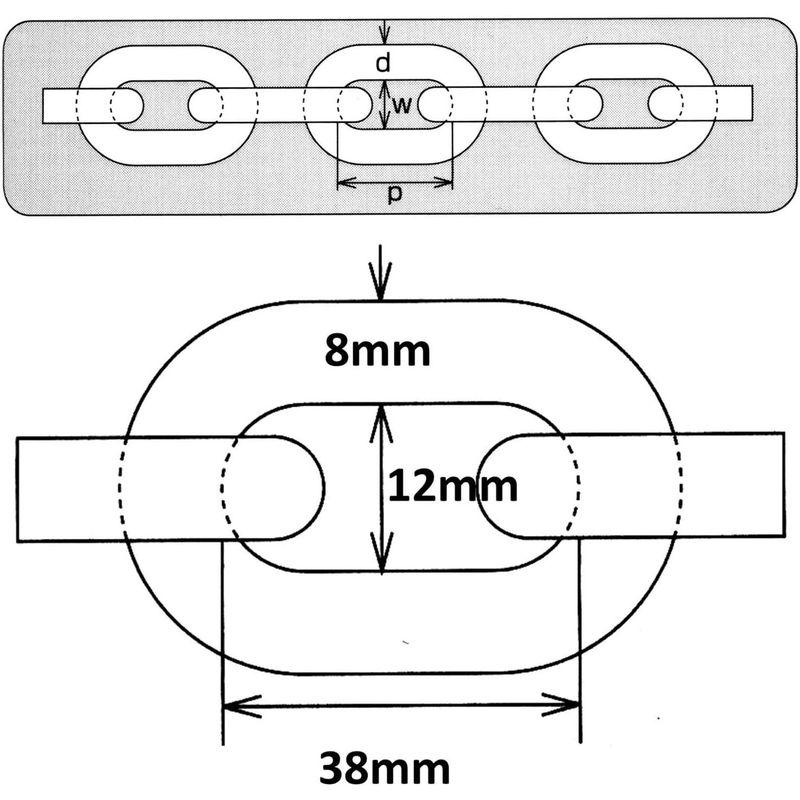 水本機械製作所(Mizumoto Machine) アルミカラーチェーン MM 8mm×15m リール巻 AL-8GR J-097 国産 グ - 4