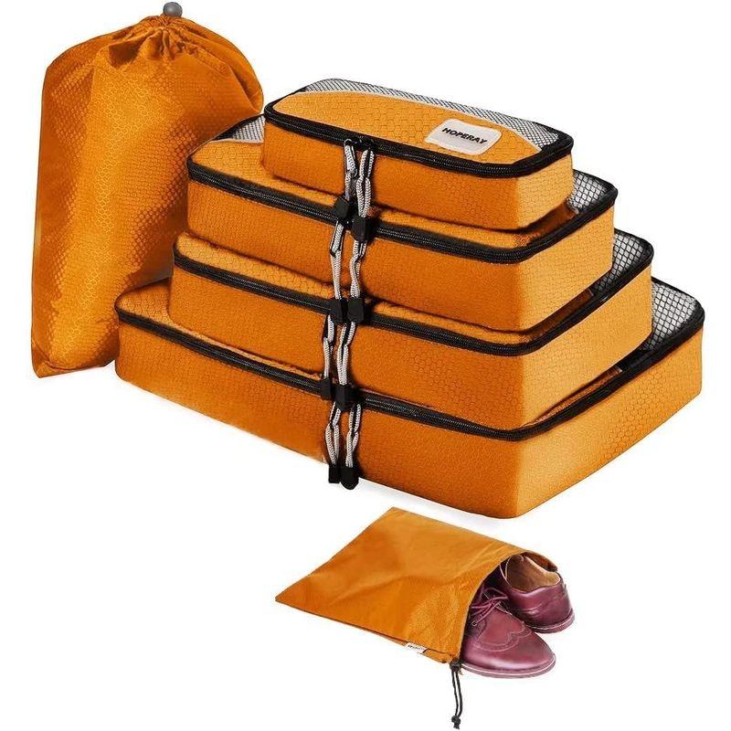 トラベルポーチセット　アレンジケース　旅行用便利グッズ　3色…　スーツケースインナーバッグ　衣類圧縮袋