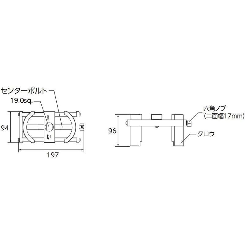 京都機械工具(KTC)　ホーシングナットレンチ　AS351　六・八角ナット用