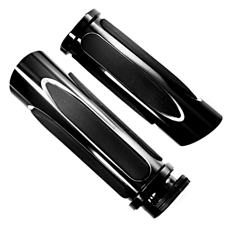 当店限定販売】【当店限定販売】ハンドグリップ 1ペア シャローカット ブラック ソフトタッチ ケーブルスロットル ハーレー ツーリングモデル Sportster Dyna 883 1200 カスタム ハンドル ゲン I サイド制御対応 マリン ボート 部品 ケーブル 全3サイズ 12フィート