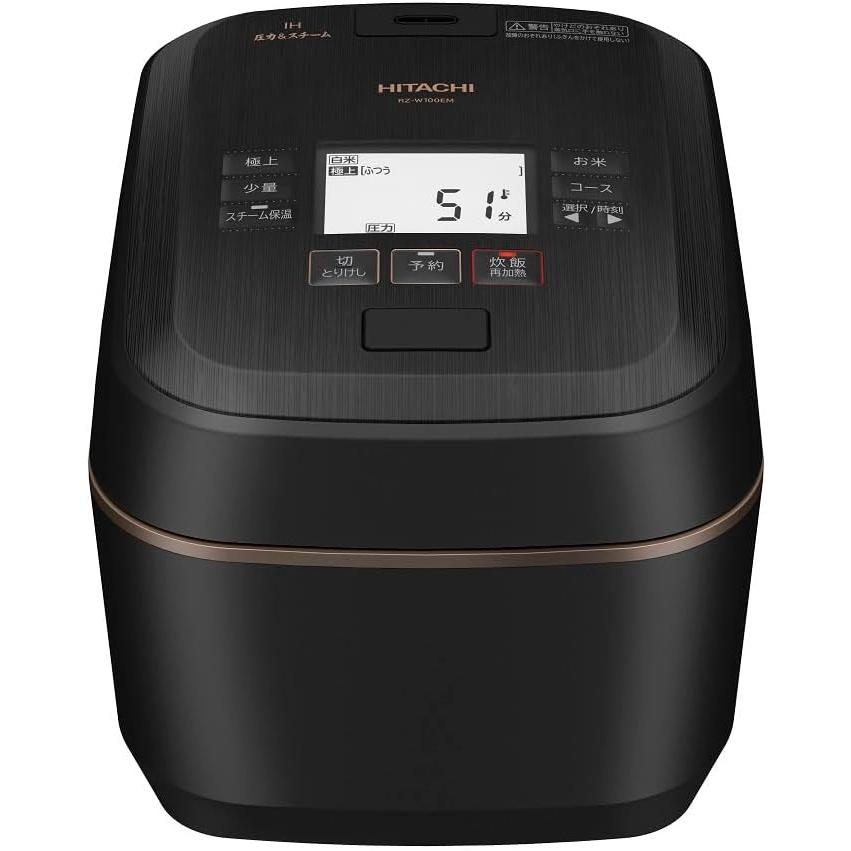日立（HITACHI） IH炊飯器 RZ-W100EM K 5.5合・圧力×スチームで極上